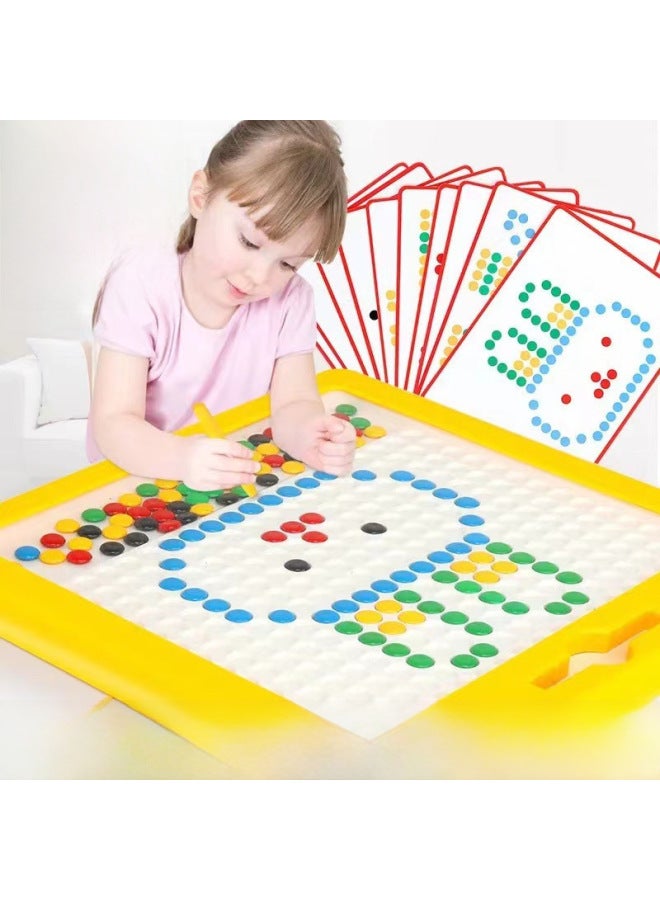 Magnetic Brush Drawing Board Jigsaw Puzzle Toy To Stimulate Children's Imagination, Concentration, Educational Thinking Training Drawing Board-Color:934 Kitten Yellow - Image 2